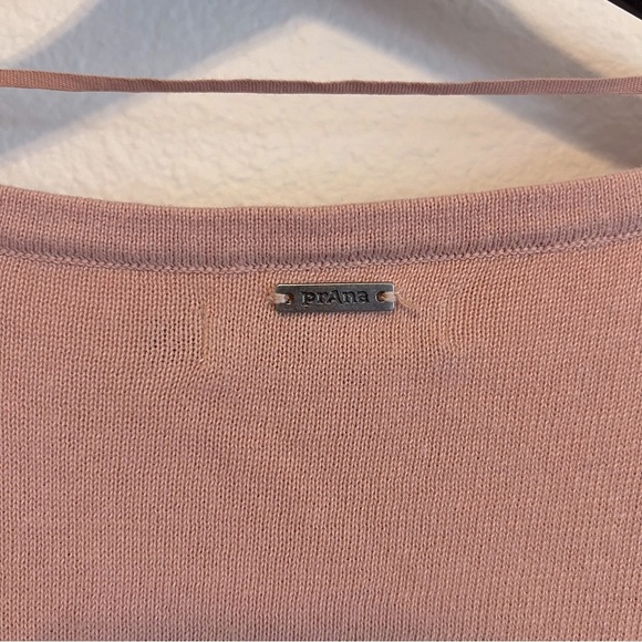 NEW Prana Madeline Organic Cotton pointelle pullover Sweater, blush pink, sz S - Picture 8 of 12